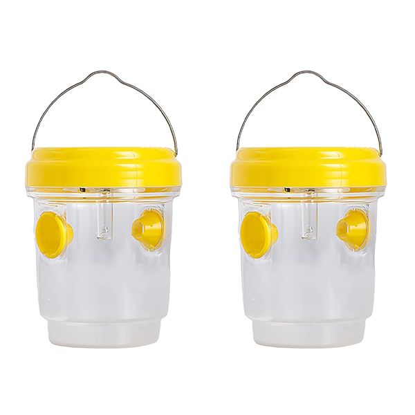 2 Pack Wasp Traps Outdoor Hanging Solar Bee Trap for Outside Hornet Traps