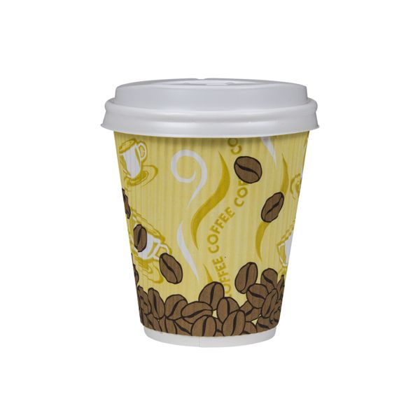Coffee Cup Ripple Bean 250ml - 20 Pack