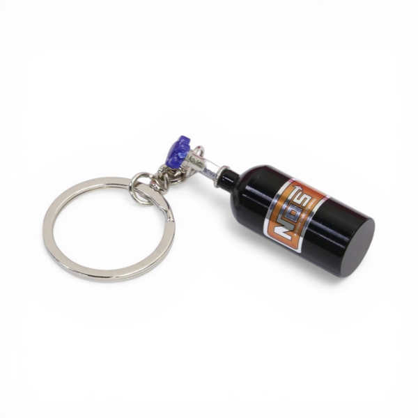 Black Nitrous Tank Design Keyring With Key Holde image