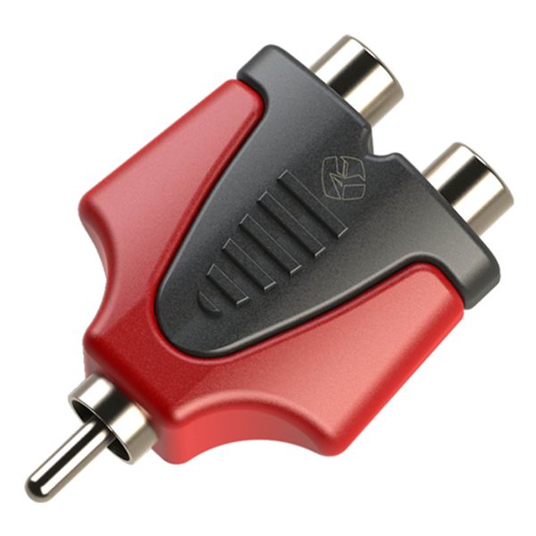 Roxtone Moulded Adapter RCA Male - 2 x RCA Female