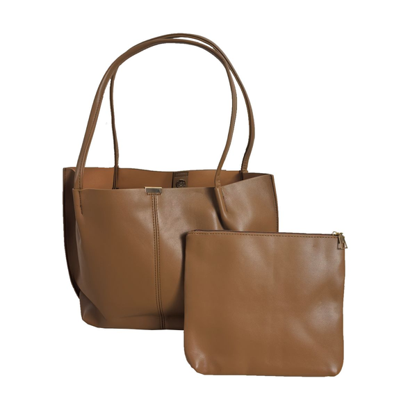 Large Capacity Shoulder Tote Bag for Women Office Work Handbag Purse -Brown