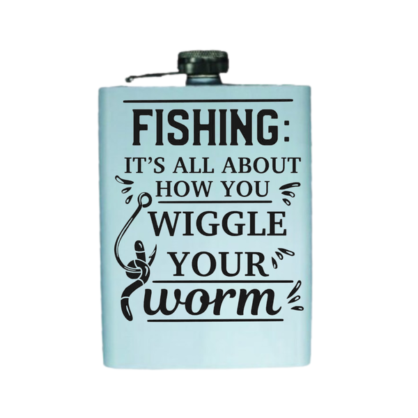 Fishing It's All About Custom-Printed Hip Flask 160ml