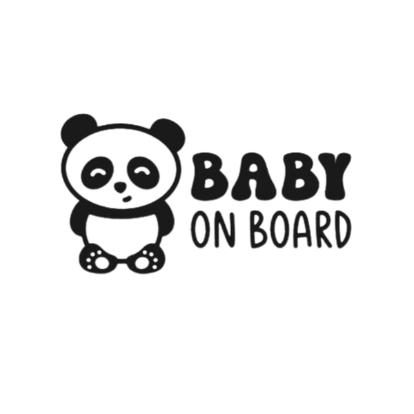 Baby on Board Sign Decal Sticker - Baby Panda
