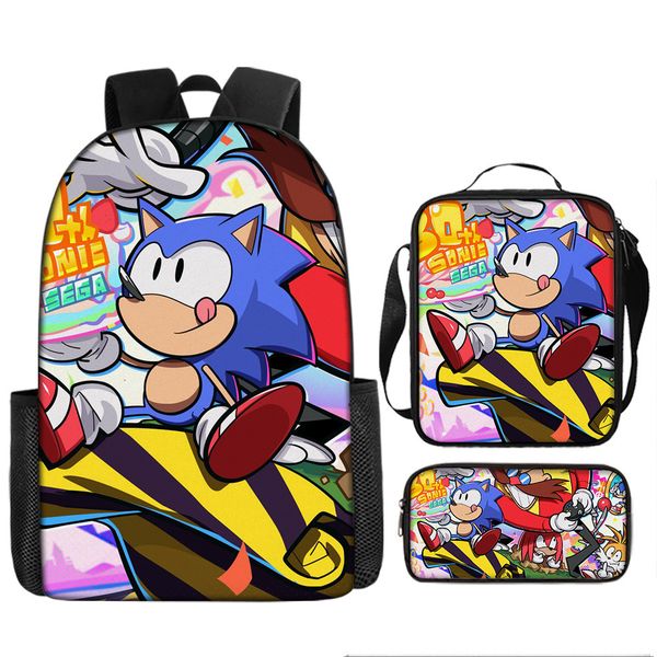 Bag, Lunch Box &amp; Pencil Case Sonic image
