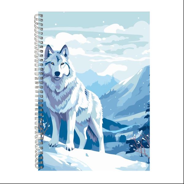 Winter Wolf 1 Gift Idea A4 Notepad 217