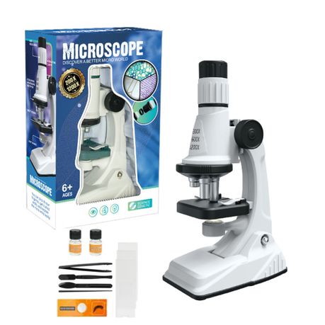 Microscope for Kids Beginner 200x-1200x Science Kit with Accessories