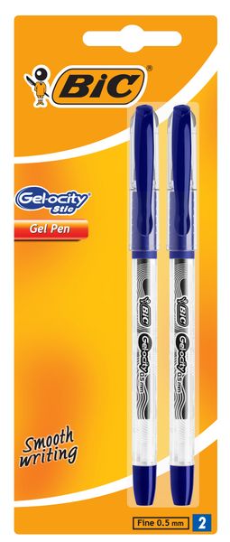 BIC Gelocity Stic Blue Pens Pack of 2