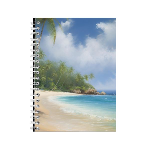 Island5 A5 Notebook Spiral Lined Tropical Island Graphic Notepad Present102