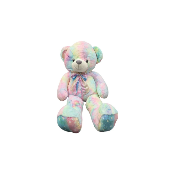 The Flexxer Plush soft Giant Teddy Bear With A Bow-Colourful