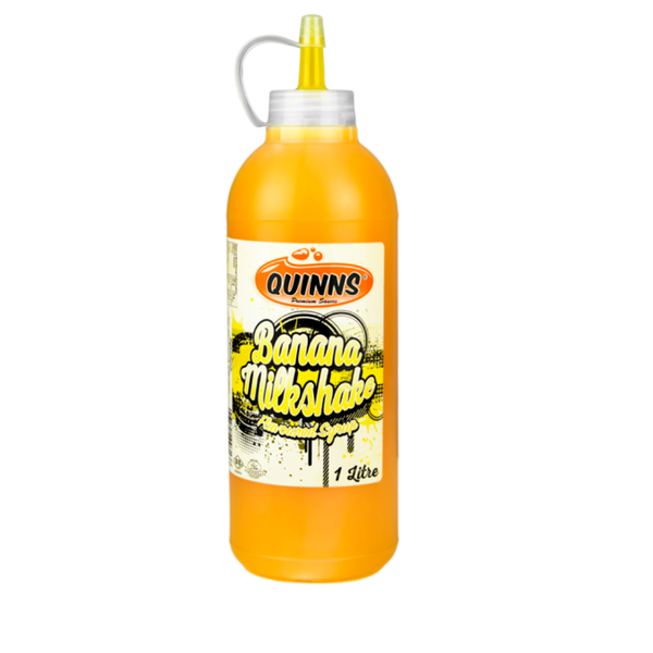 Quinns - Banana Milkshake Flavoured Syrup - Condiments &amp; Sauce -6 x 1 Litre