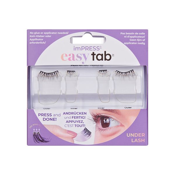 KISS Impress Authentic Natural Easy Tab Press On Self-Adhesive False Eyelashes