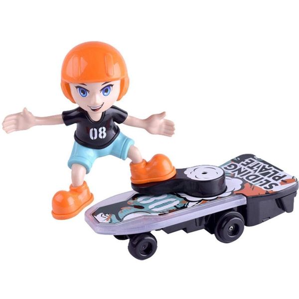 Sliding Plate Skate Boy - Automatic Sliding Action Stunt Toy