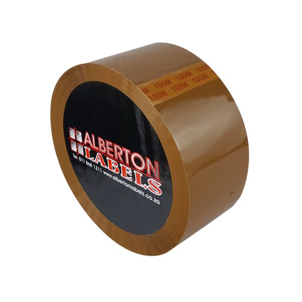 Alberton Labels - 100m Buff Packaging Tape (Buff Tape) x 48mm - Big Roll