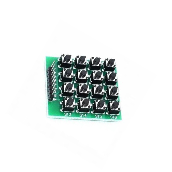 4x4 16-Key Tactile Matrix Keypad - Hex Input for Arduino/AVR