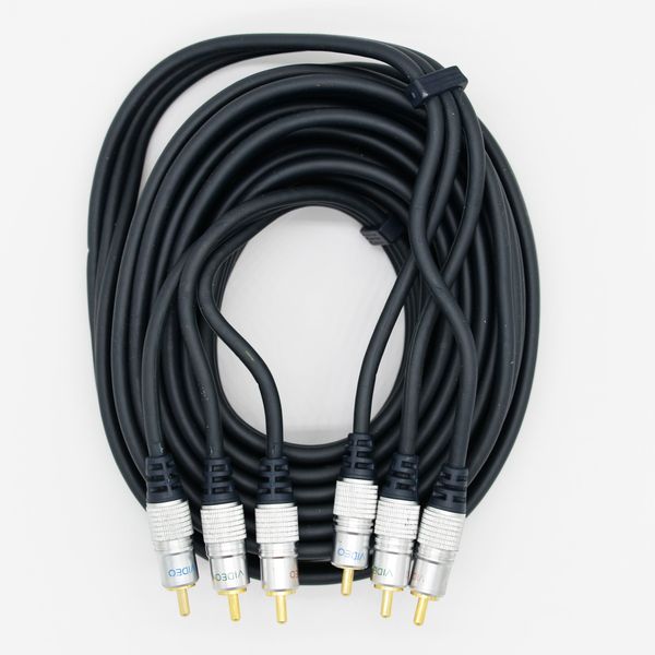 Skytronic Video Lead 3 x RCA to 3 RCA, 75 Ohms - 5m