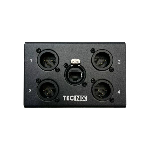 Tecnix Neutrik Distibution Box - 4 X Male XLR