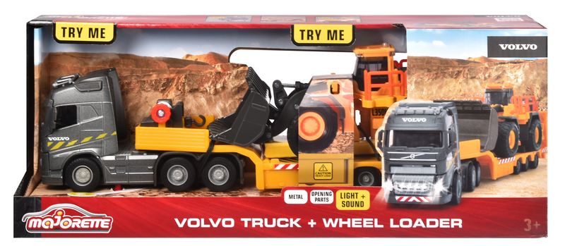 Majorette Grand Series Volvo Truck + Wheel Loader