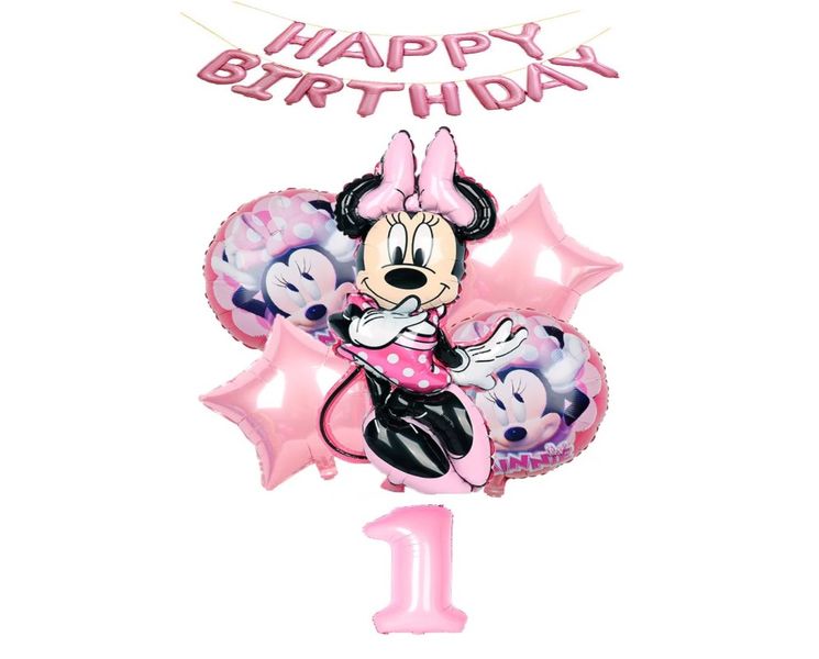 Minnie Mouse Balloon Set 1 Year