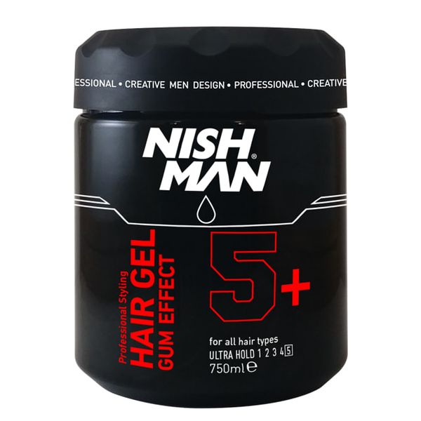 Nishman Ultra Strong Gum Effect Hair Gel 5+ 750 ML