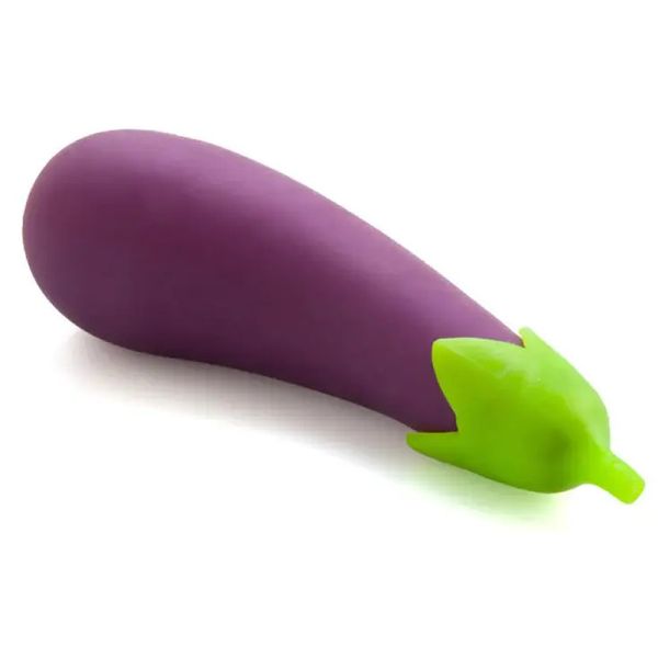 Eggplant Emoji Shaped Stress Ball