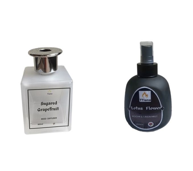 TTiana Sugared Grapefruit Reed Diffuser - 180ml and Room / Linen Mist -200ml
