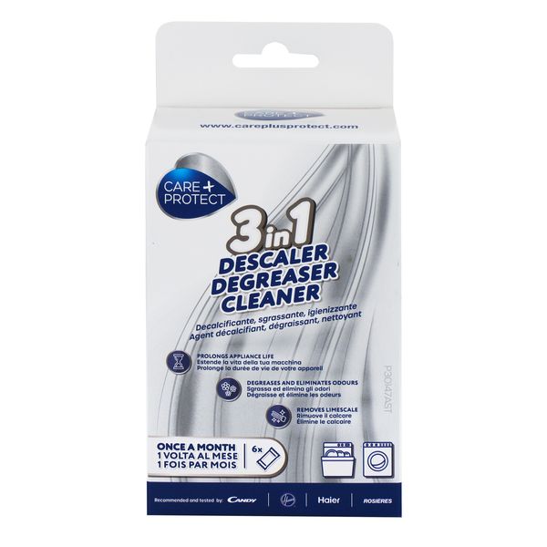 Care + Protect 3-In-1 Descaler, Degreaser, Cleaner For DW &amp; WM - Pack Of 6