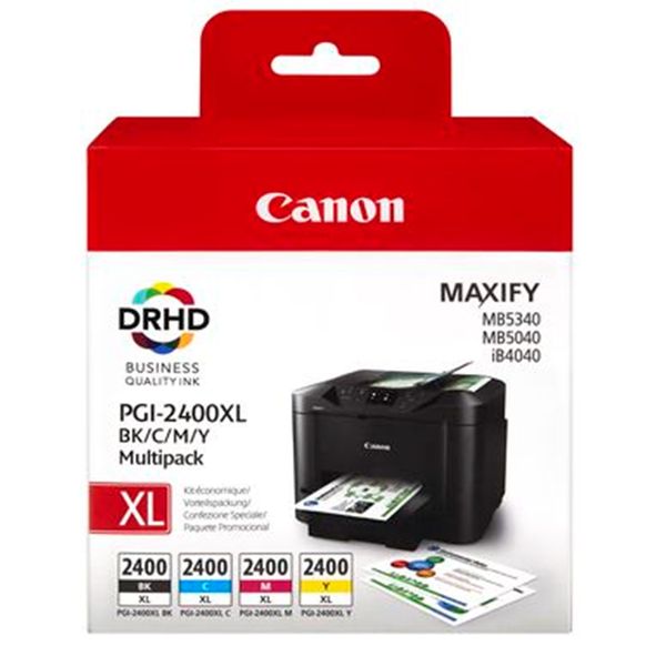 Canon PGI-2400XL High Yield Ink Cartridge Multipack - BK/C/M/Y