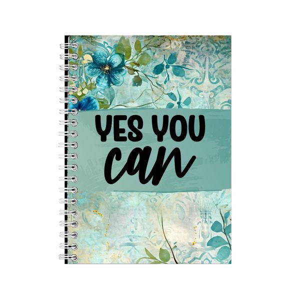 Yes A5 Notebook Spiral Lined Calligraphy Quotes Graphic Notepad Present 124