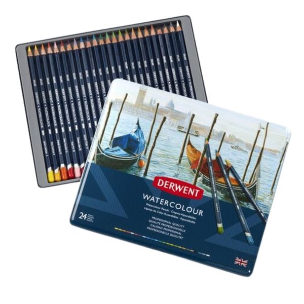 Derwent Watercolour Pencils - Tin of 24