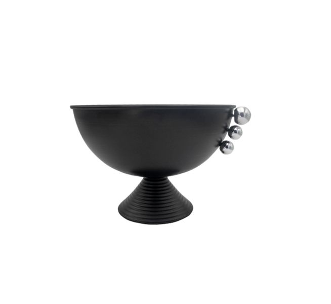 Metal Round Bowl with a Stand