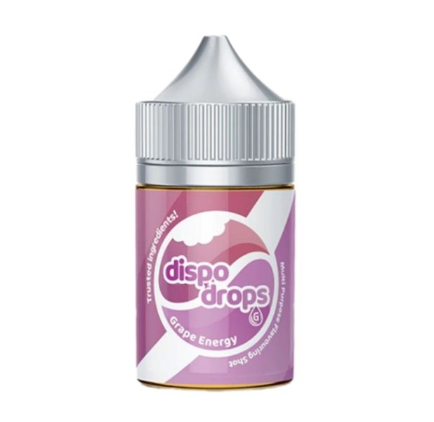 Dispo Drops Salt/MTL Flavour Shot 60ml - Grape Energy