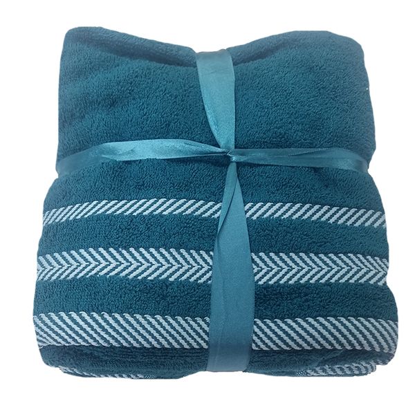 Plush 3 Piece Towel Set -Bath Towel, Hand Towel, Face Cloth - Peacock