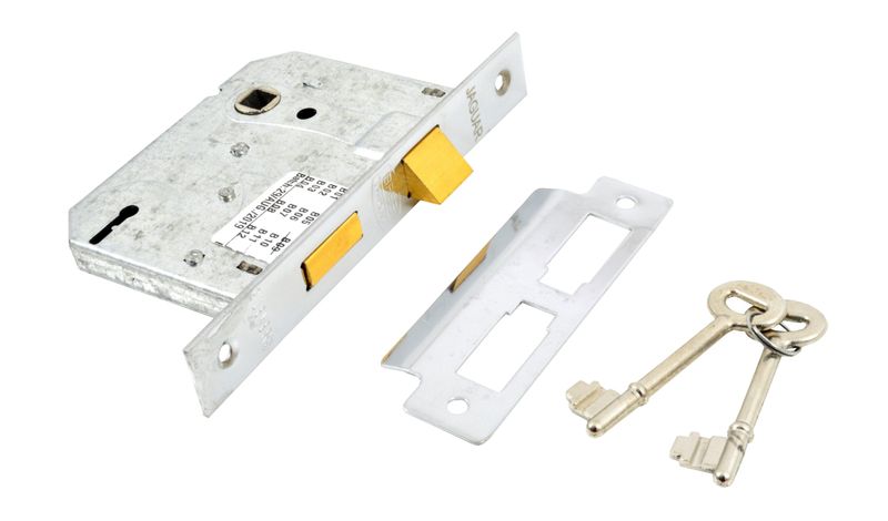 Sanlic Jaguar Lock Body Sabs Lock Body Chrome Plated Face Plate 2Lever