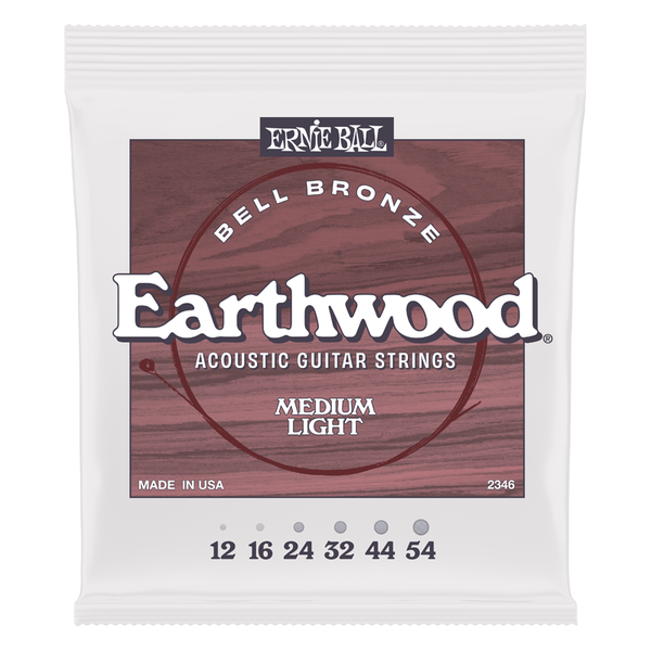Ernie Ball 2346 - Earthwood Bell Bronze Acoustic Guitar Strings - Med-Light