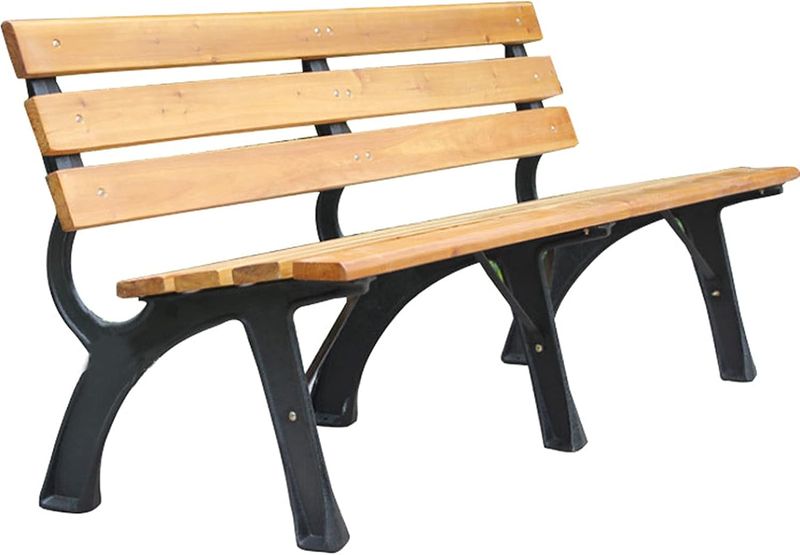 Wooden Outdoor Curved Garden Bench