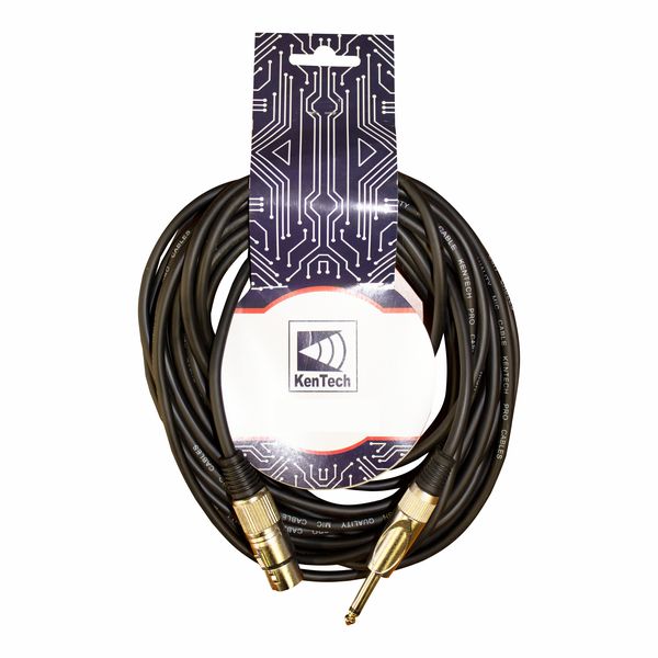 Kentech microphone cable mic091-10m xlr female-6.35mm mono jack 10m
