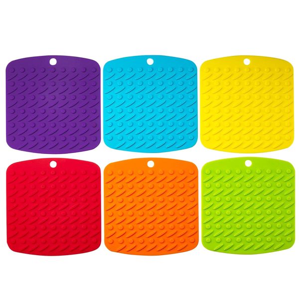 Non Slip Multipurpose Heat Resistant Silicone Pot Holder (Set of 6)