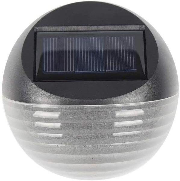 JNC-Solar Wall Lamp 2LED Round Black x 3 Pieces