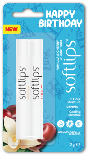 Softlips Happy Birthday Duo 2g X 2