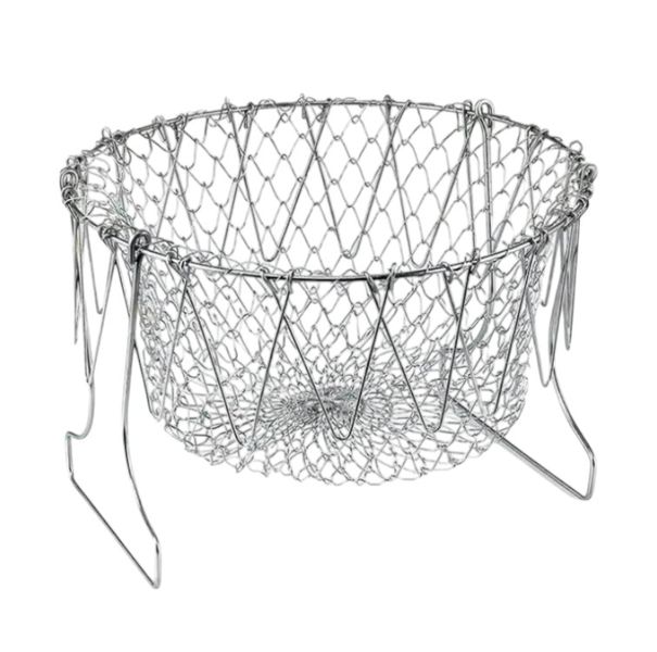 Stainless Steel Multi-Functional Foldable Fry Basket