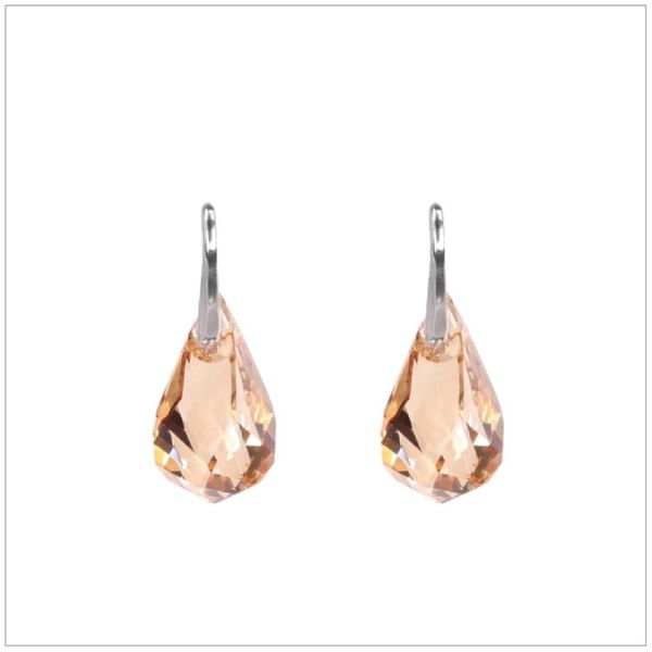 K Crystals Swarovski Element Helix Earrings,Goldern Shadow