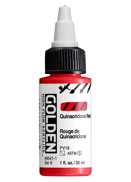 High Flow Acrylics by GOLDEN, 30ml / 1fl.oz - Quinacridone Magenta