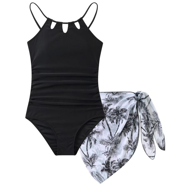 One-Piece Swimsuit for Teen Girls - Adjustable Straps for Ages 12-13