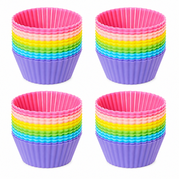 SKY-TOUCH Silicone Cupcake Liners Forty-Eight Pieces