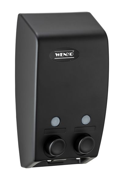 Wenko - 2-Compartment Soap Dispenser - 900ml - Varese - Black