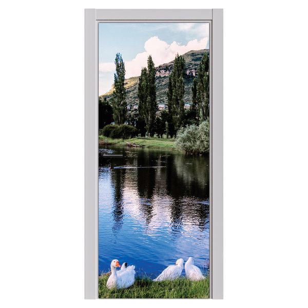 Decoupage Tear Resistant Transfers - Riverside Geese Door