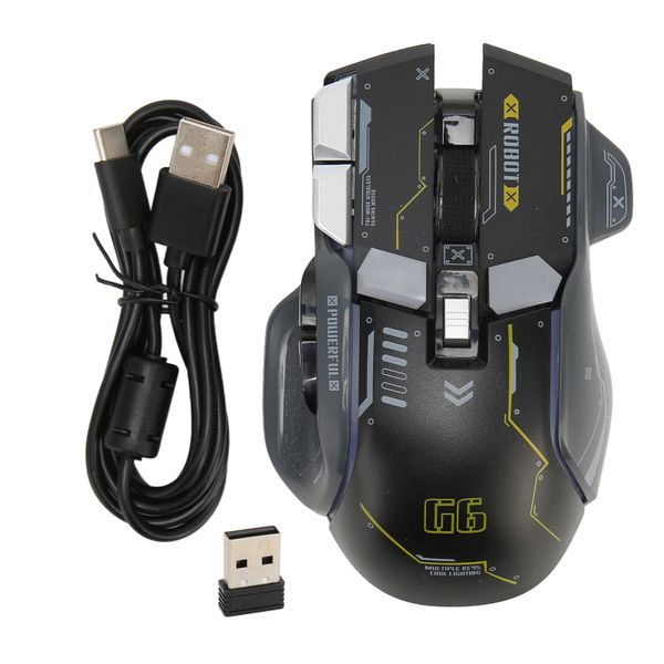Gaming Mouse PC 3-Mode RGB Adjustable Black