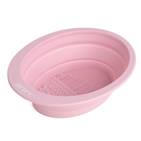 Dewy - Makeup Brush Cleaner Mat / Collapsible Bowl (Silicone, Pink)