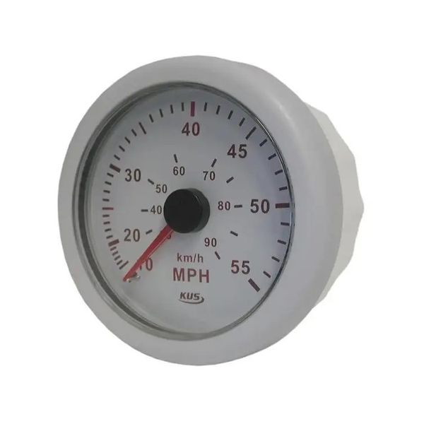 KUS 12 Volt 85mm Marine Grade Speedometer (Up to 90 km/h)