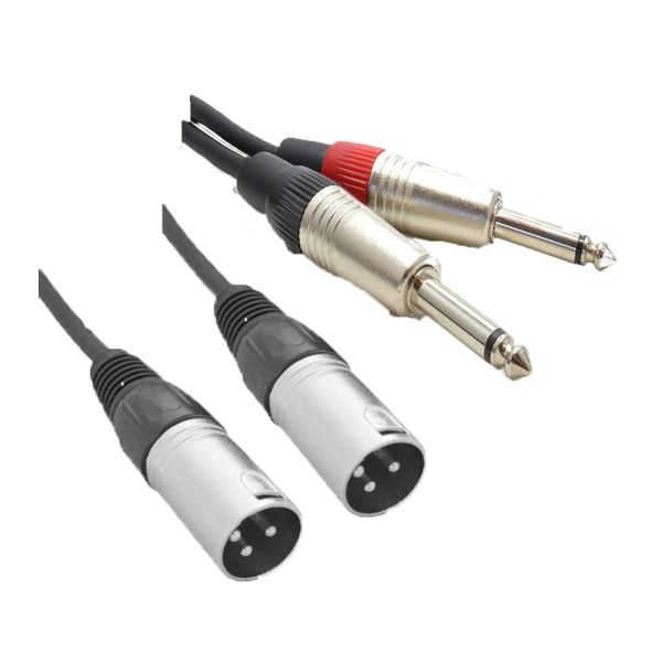 Hybrid Dual XLR Male – Dual JACK Mono, 1.8m